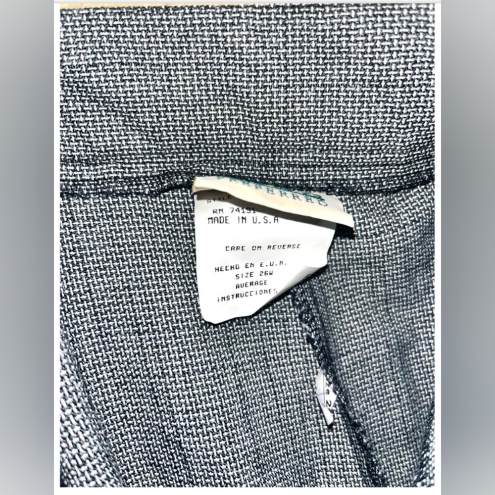 Black & White Plus Perferred Pinstripe Belted Trousers - Picture 6 of 6